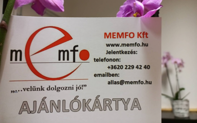 Ajánlókártya a MEMFO-ban